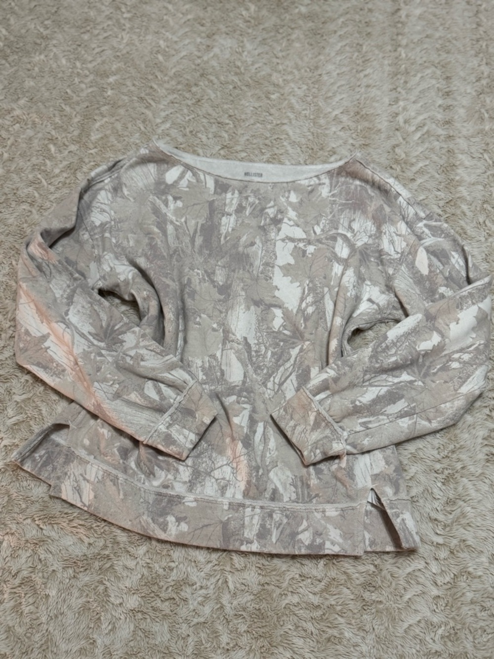 Hollister light camo print sweatshirt